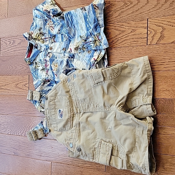 The Children's Place Other - The children place tropical shirt and overalls outfit. Size 12months